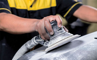 Sanding a vehicle